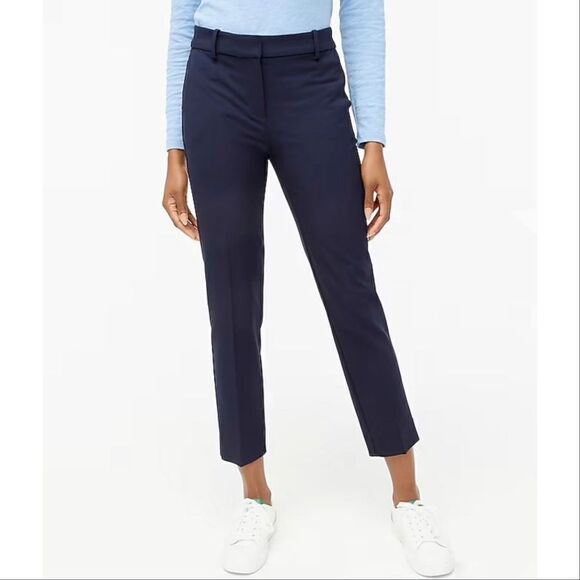 J. Crew Mercatile Slim Crop Ruby Pant Navy Blue 2 - Picture 1 of 13